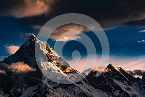 Pakistan Karakoram K2 trekking Mt Masherbrum Sunset